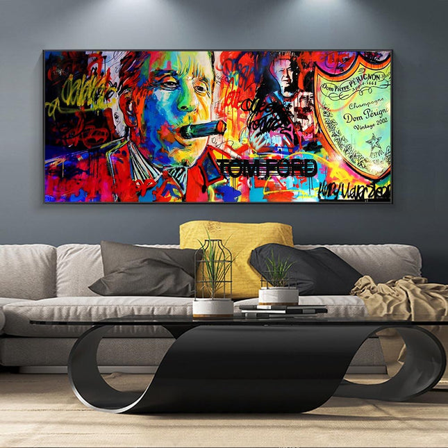 ChandelierDecor - Wall Street Movie Smoking Man Canvas Wall Art
