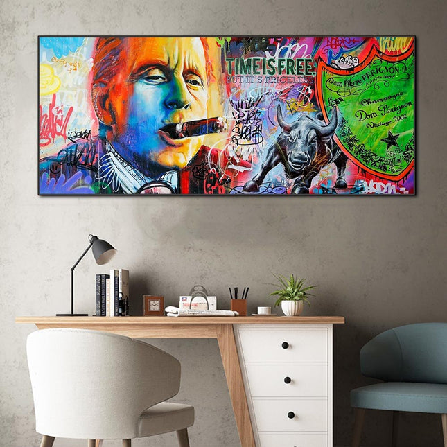 ChandelierDecor - Wall Street Movie Smoking Man Canvas Wall Art