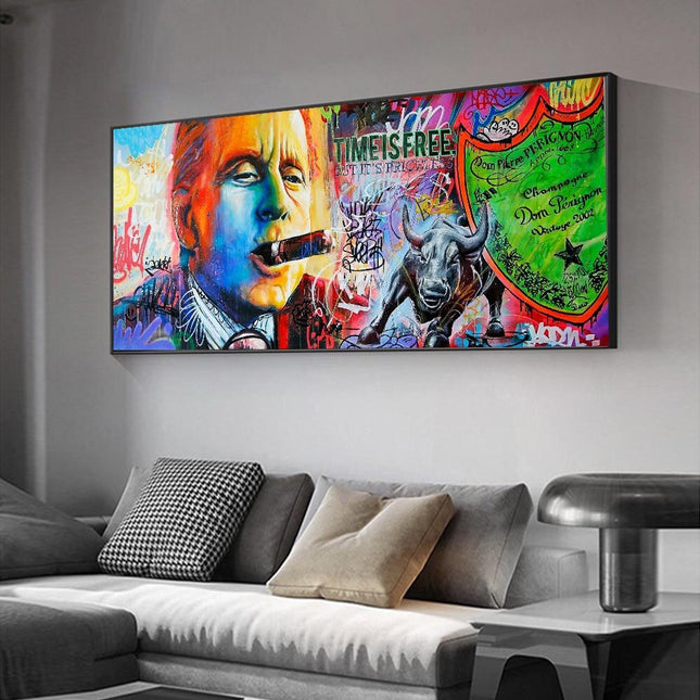 ChandelierDecor - Wall Street Movie Smoking Man Canvas Wall Art