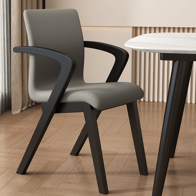 ChandelierDecor - Walnut Armrest Dining Chairs – Dining Room