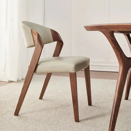 Black Walnut Solid Wood Dining Chair-Dining Chairs