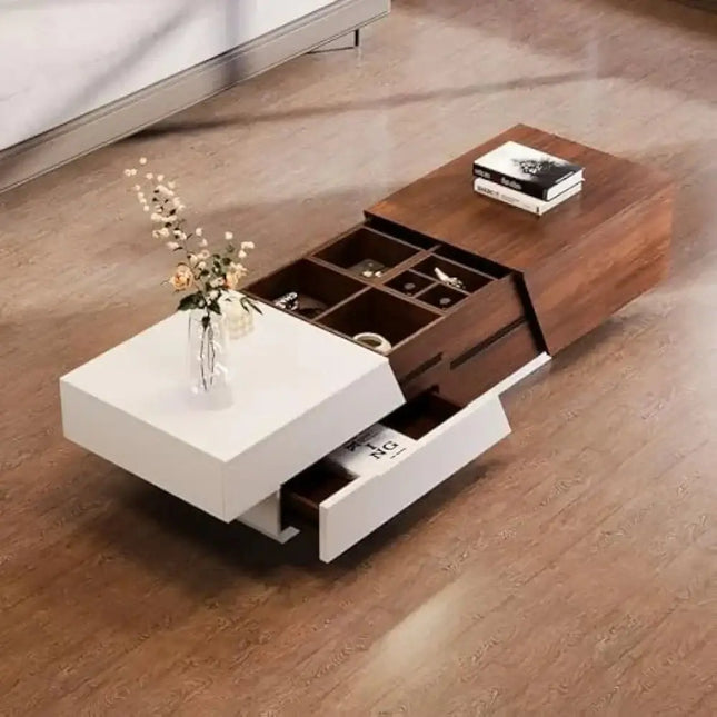 ChandelierDecor - Walnut Coffee Table – Extendable, Storage