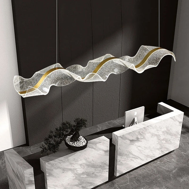 ChandelierDecor - Wave LED Hanging Light for Dining and Kitchen Island