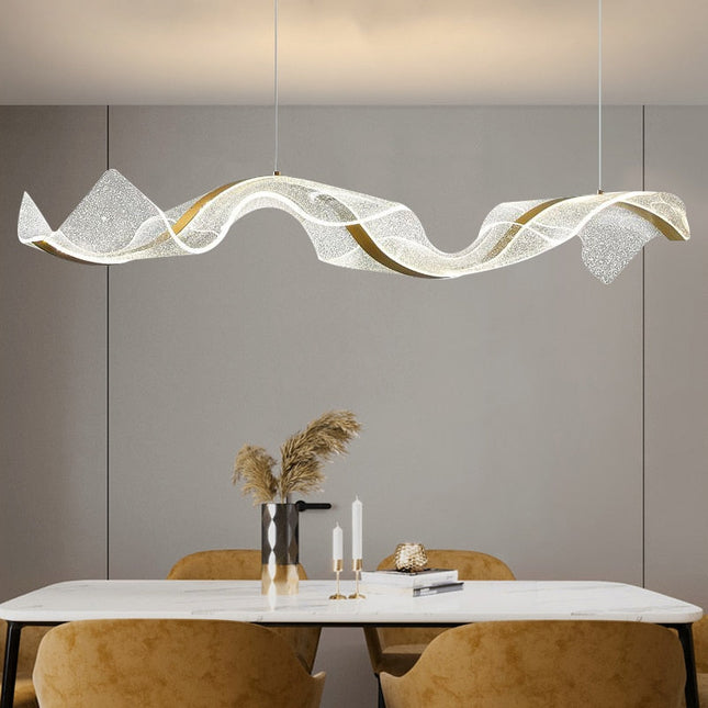 ChandelierDecor - Wave LED Hanging Light for Dining and Kitchen Island
