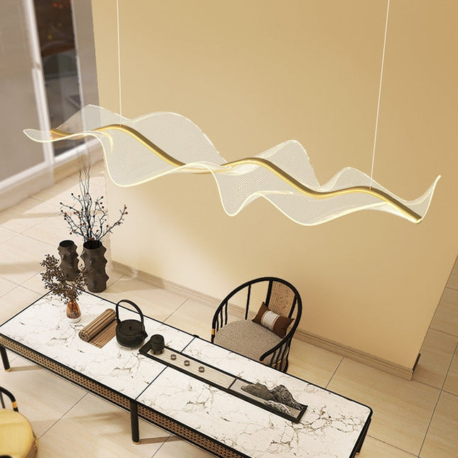 ChandelierDecor - Wave LED Hanging Light for Dining and Kitchen Island