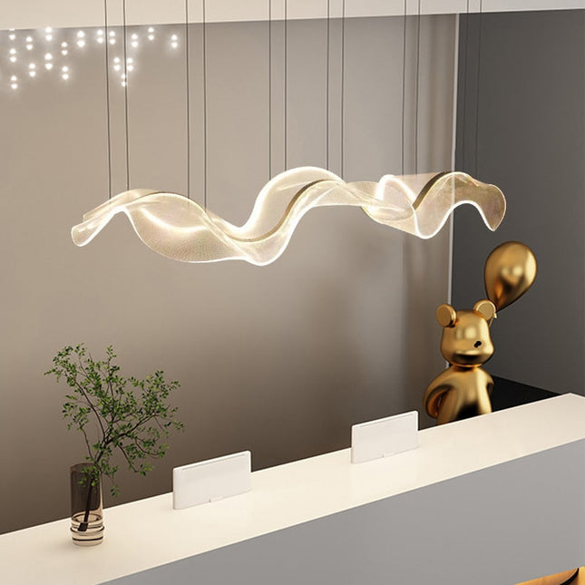 ChandelierDecor - Wave LED Hanging Light for Dining and Kitchen Island