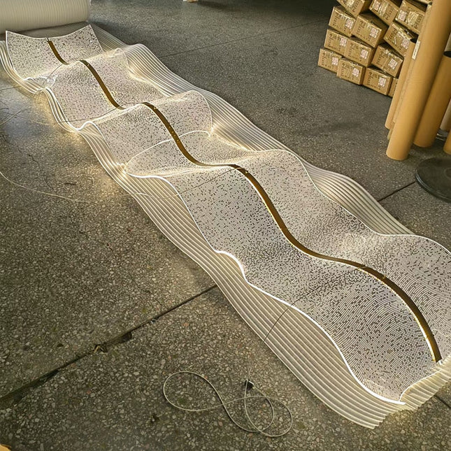 ChandelierDecor - Wave LED Hanging Light for Dining and Kitchen Island