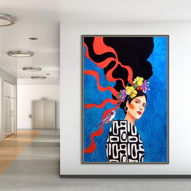 ChandelierDecor - Women Empowerment - Flower Women Canvas Wall Art