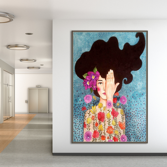 ChandelierDecor - Women Empowerment - Flower Women Canvas Wall Art