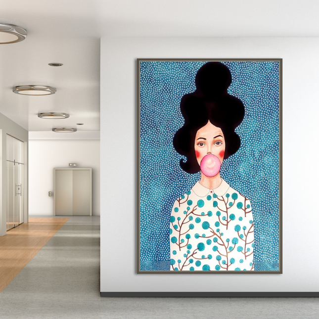 ChandelierDecor - Women Empowerment - Girl Hair Flower Canvas Wall Art