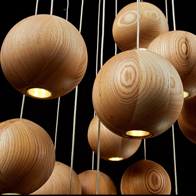 ChandelierDecor - Wooden Globe Pendant Light: Stylish Illumination