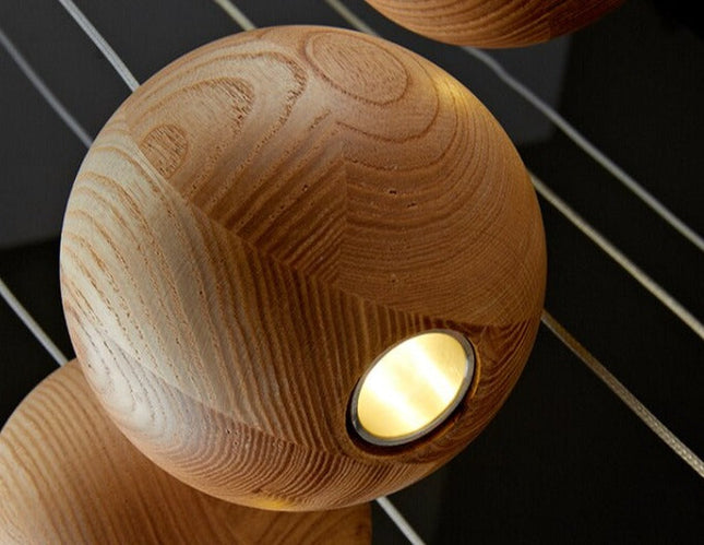 ChandelierDecor - Wooden Globe Pendant Light: Stylish Illumination
