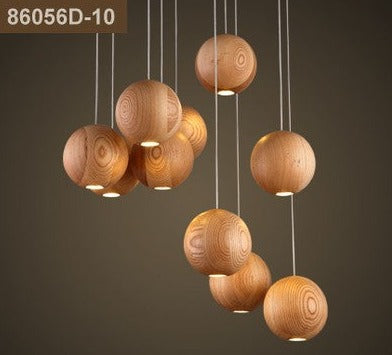 ChandelierDecor - Wooden Globe Pendant Light: Stylish Illumination