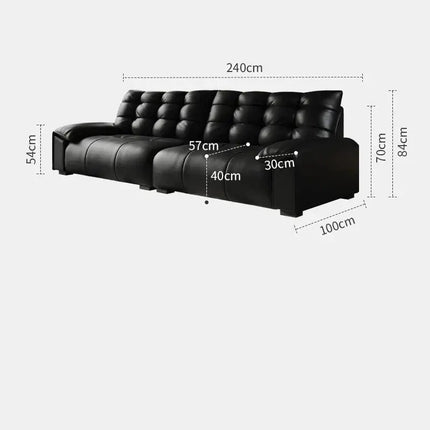 ChandelierDecor-Woonka Elegant Sofa Set – Italian Minimalist Cowhide Leather