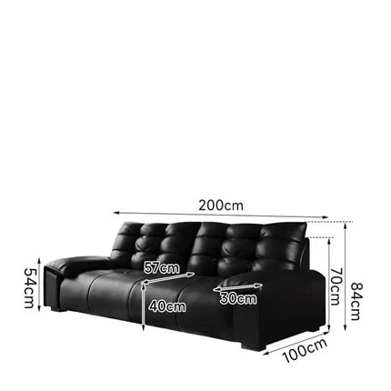 ChandelierDecor-Woonka Elegant Sofa Set – Italian Minimalist Cowhide Leather