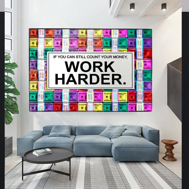 ChandelierDecor - Work Harder Canvas Wall Art