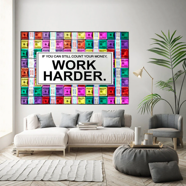 ChandelierDecor - Work Harder Canvas Wall Art
