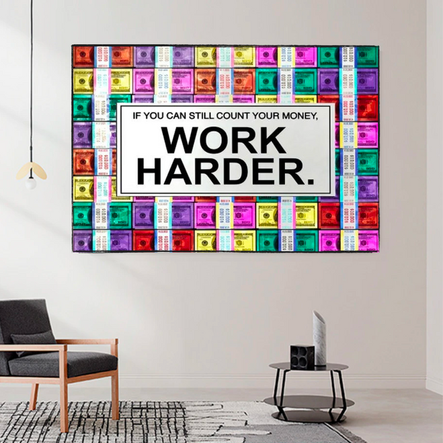 ChandelierDecor - Work Harder Canvas Wall Art