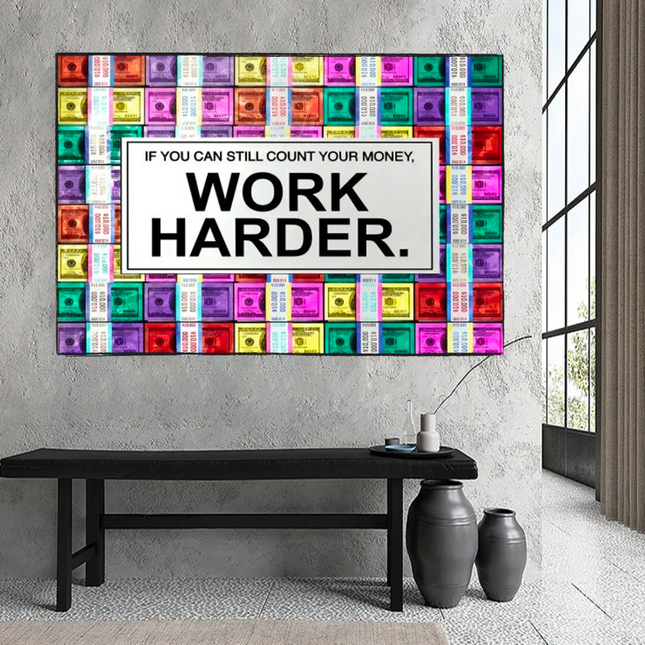 ChandelierDecor - Work Harder Canvas Wall Art