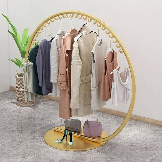 ChandelierDecor - Wrought Iron Circular Floor Standing Coat Rack
