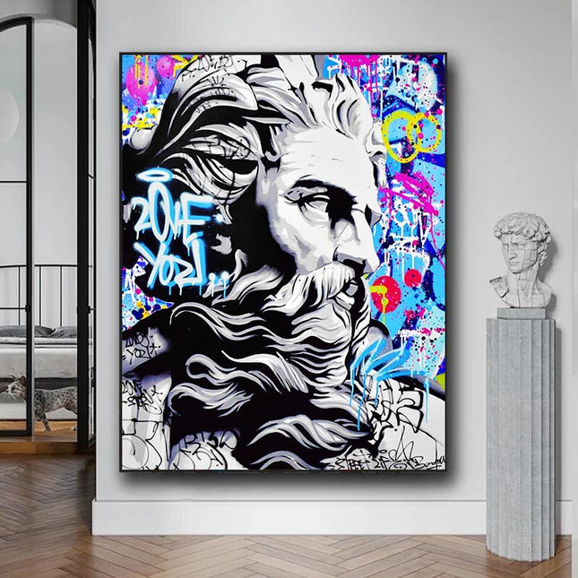 ChandelierDecor - Zeus Canvas Wall Art - Quality Greek Gods Prints