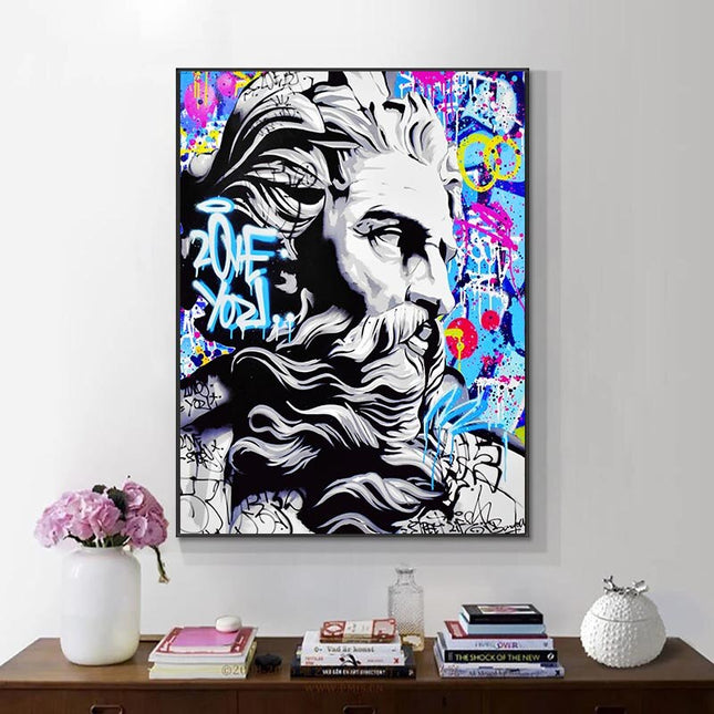 ChandelierDecor - Zeus Canvas Wall Art - Quality Greek Gods Prints