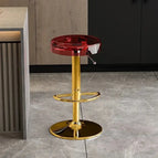 Red / Seat 34cm - Adjustable 62-82cm / Gold