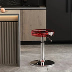 Red / Seat 34cm - Adjustable 45-55cm / Silver