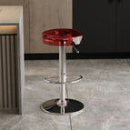 Red / Seat 34cm - Adjustable 62-82cm / Silver