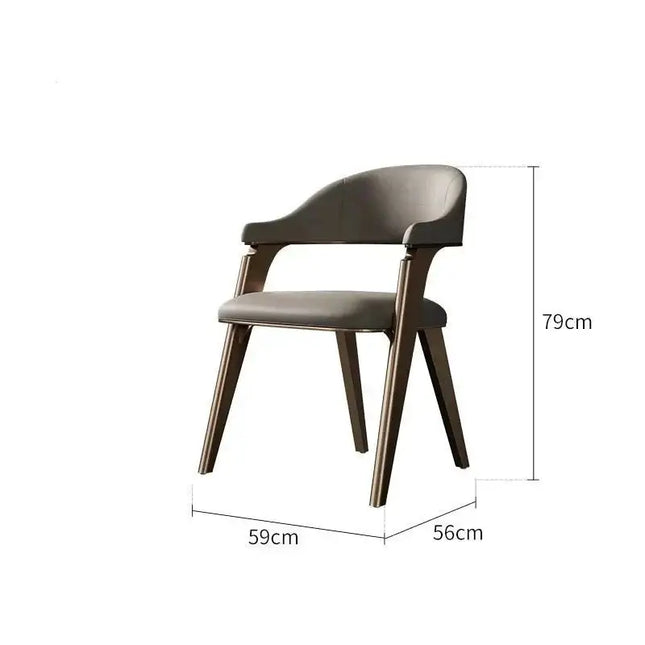 Black Walnut Solid Wood Dining Chair-Dining Chairs