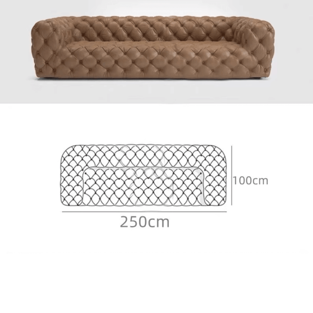 Buckle Chesterfield Sofa Set – Classic Tufted Design