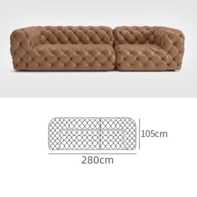 Buckle Chesterfield Sofa Set – Classic Tufted Design