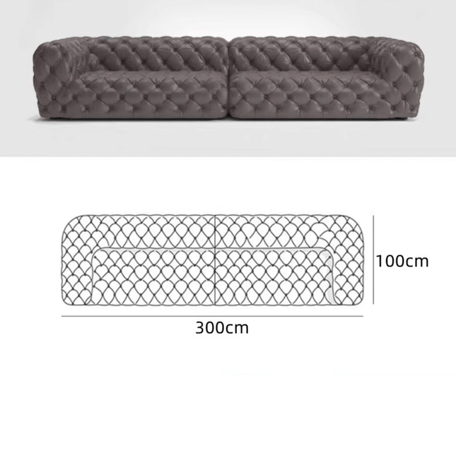 Buckle Chesterfield Sofa Set – Classic Tufted Design