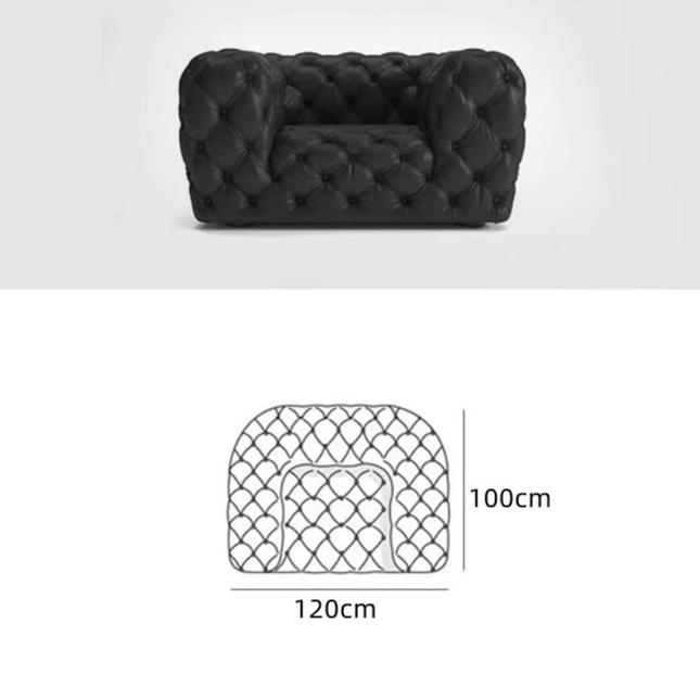 Buckle Chesterfield Sofa Set – Classic Tufted Design