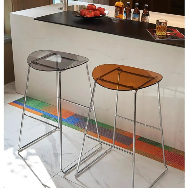 ClearView Acrylic Bar Stool – Transparent Minimalism for Modern Spaces-Bar Stools