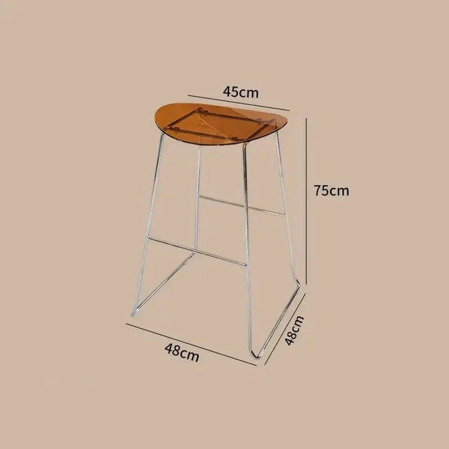 ClearView Acrylic Bar Stool – Transparent Minimalism for Modern Spaces-Bar Stools
