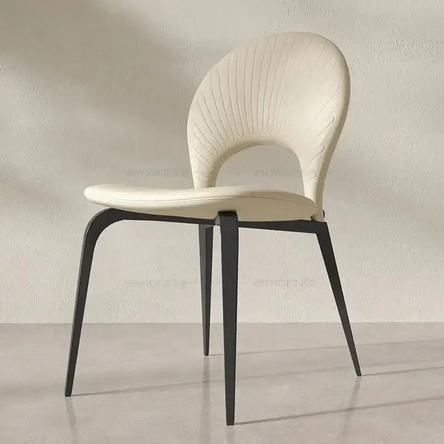 Comedor Leather Wooden Dining Chair-Dining Chairs