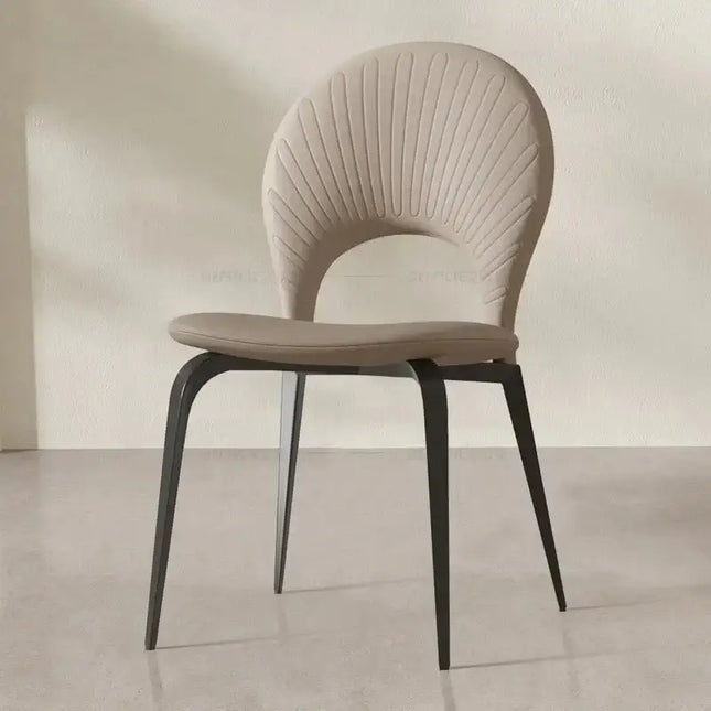 Comedor Leather Wooden Dining Chair-Dining Chairs