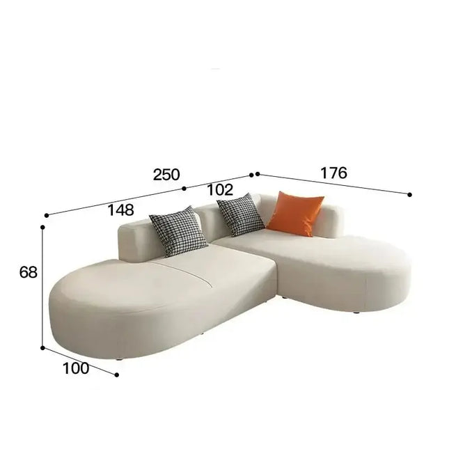 Corner Sectional Lazy Floor Sofa-Sofa Set