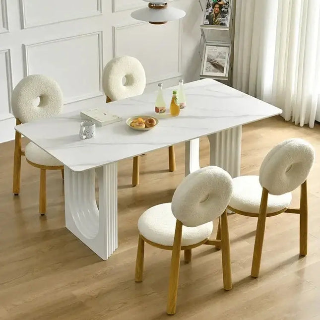 Designer Slate Dining Table Set – Lasting Durability-Dining Tables