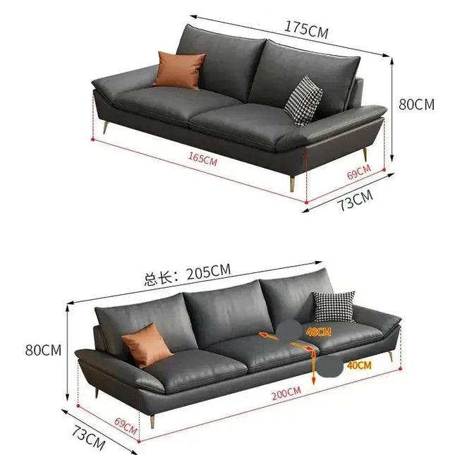 Faux Leather Designer Plaza Sofa Set-Sofa Set
