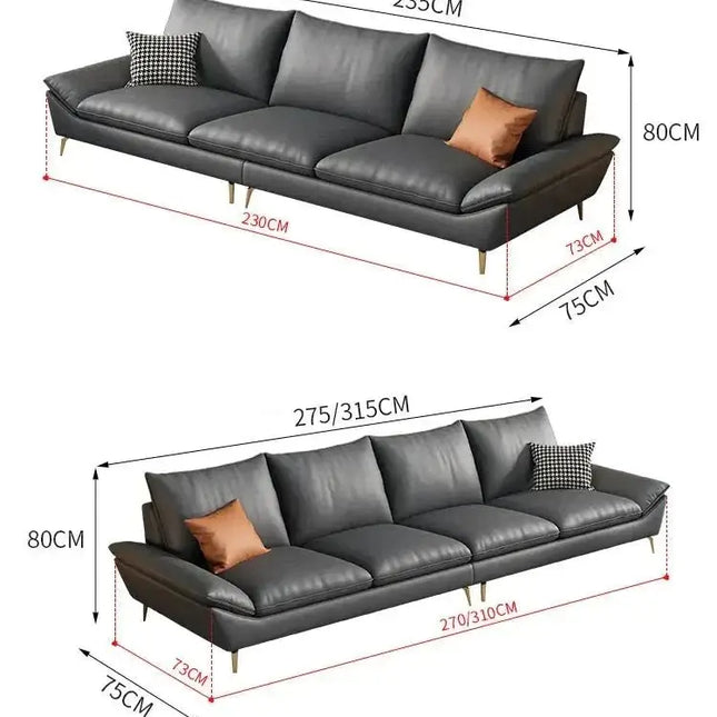 Faux Leather Designer Plaza Sofa Set-Sofa Set