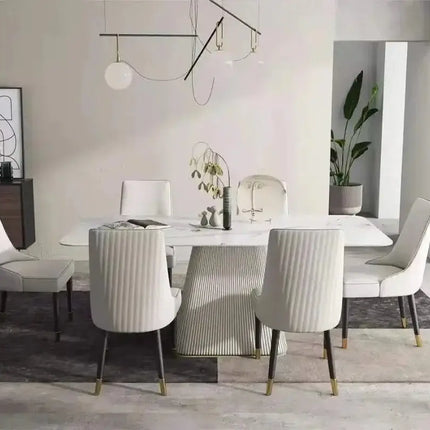 French Cream Gloss Dining Table Set – Sophisticated Elegance-Dining Tables