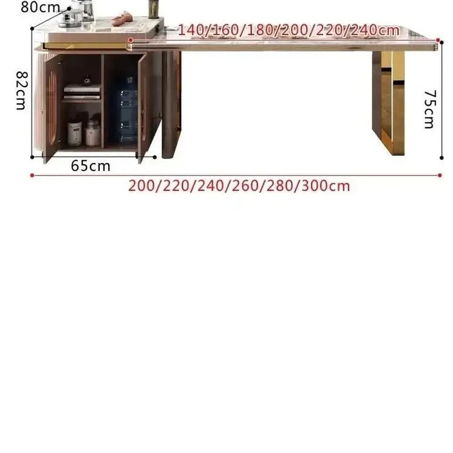 Italian Luxury Rock Slab Island Dining Table – Elegance & Craftsmanship-Dining Tables