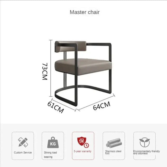 Italian Minimalist Light Luxury Dining Chair-Dining Chairs