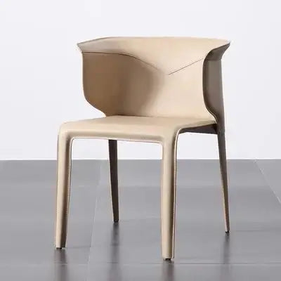 Italian Saddle Leather Luxury Dining Chair-Dining Chairs