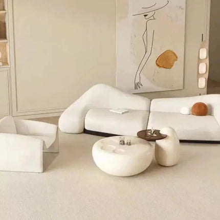 Italian minimalist Curved Sofa Set-Sofa Set