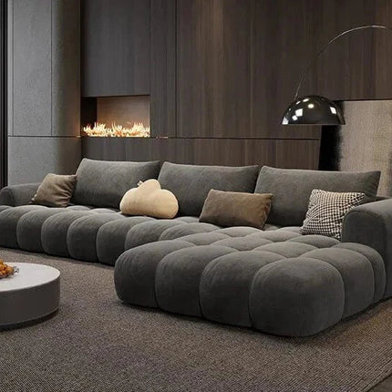 Juego Stretch Puffs Sectional Sofa Set-Sofa Set