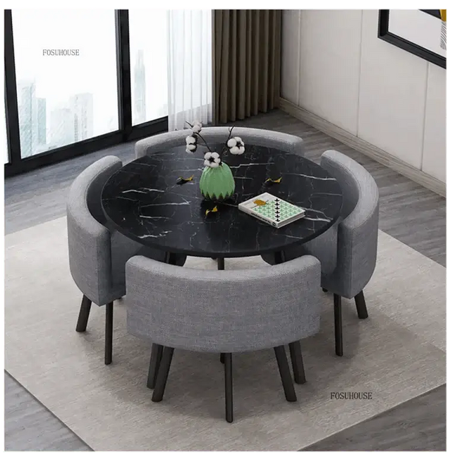 Luxury Circular Dining Table – Space-Saving Elegance & Comfort-Dining Tables