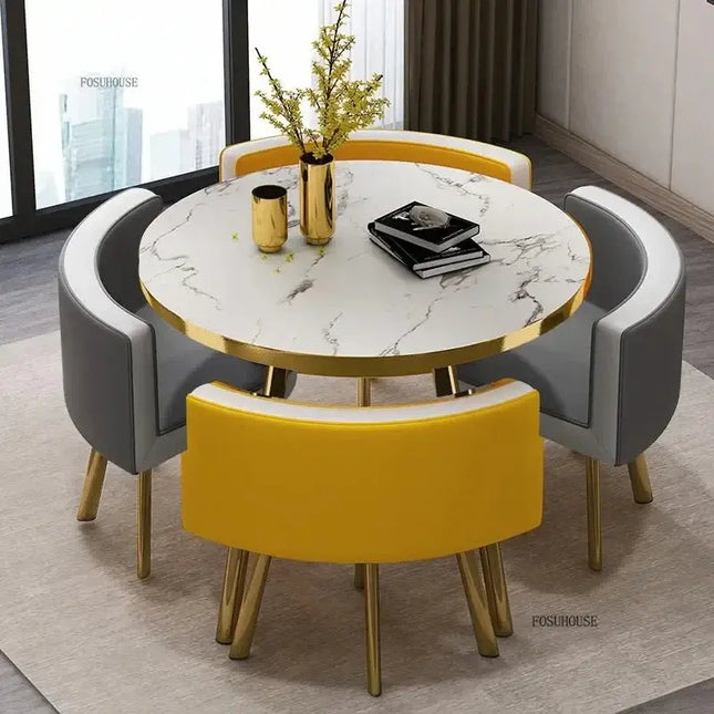 Luxury Circular Dining Table – Space-Saving Elegance & Comfort-Dining Tables